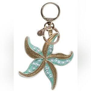 Spartina 449 Keychain Blue Starfish New!